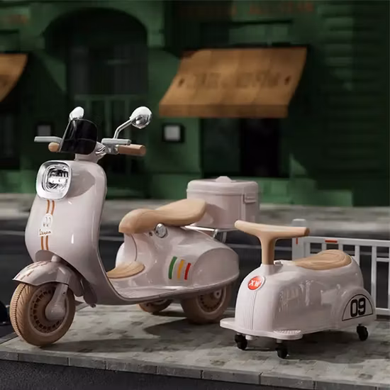 Vespa con licencia eléctrica de 12 V para niños, motocicleta, bicicleta de juguete